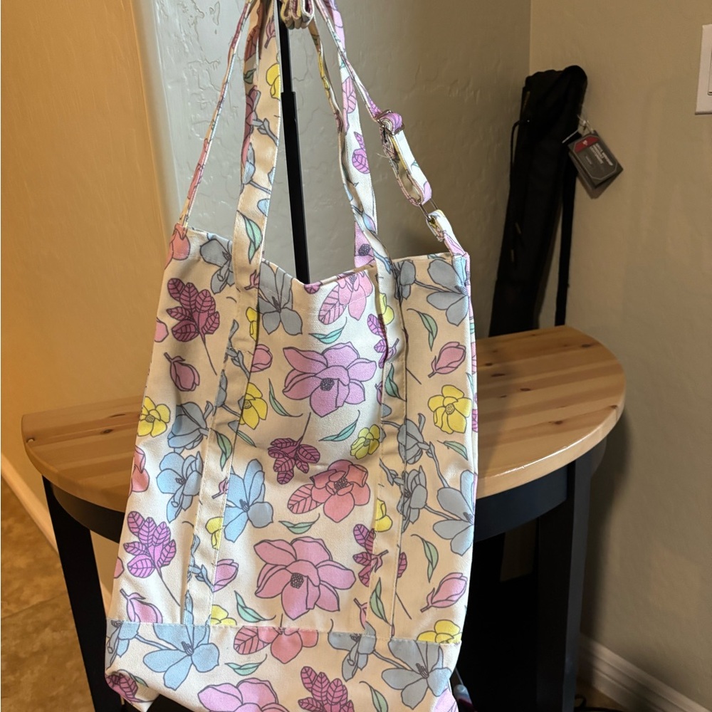 Floral Canvas Tote Bag